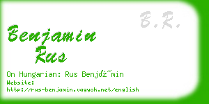 benjamin rus business card